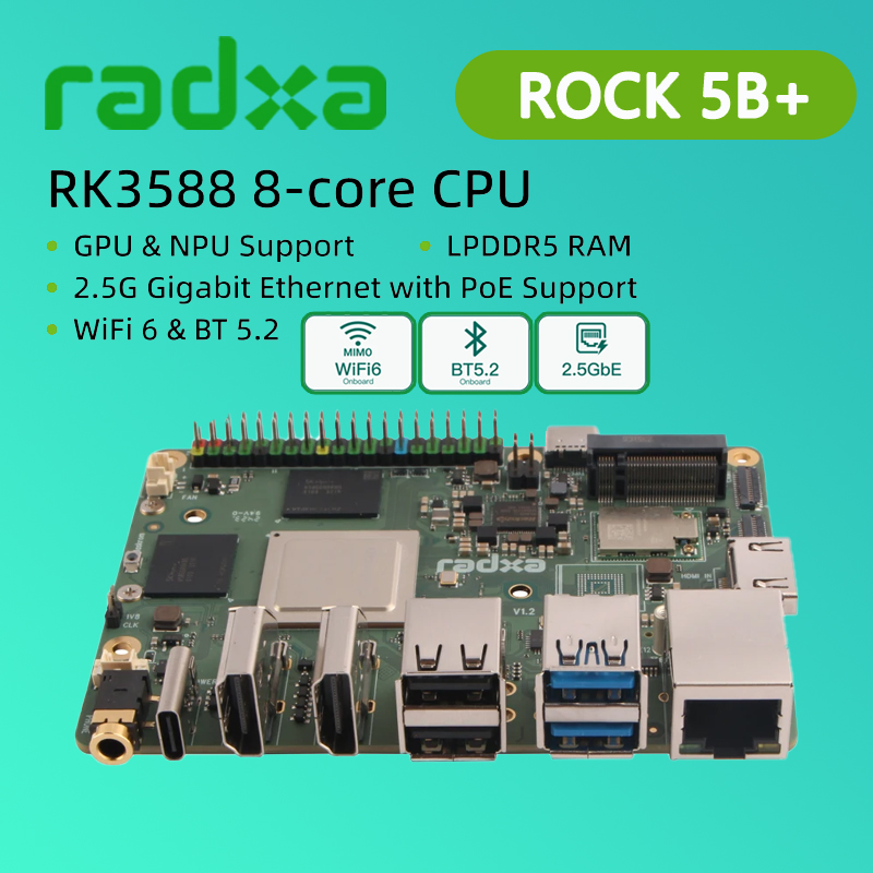 Radxa ROCK 5B+ Rockchip RK3588 - огляд і ціна Radxa Rock 5B 16Gb